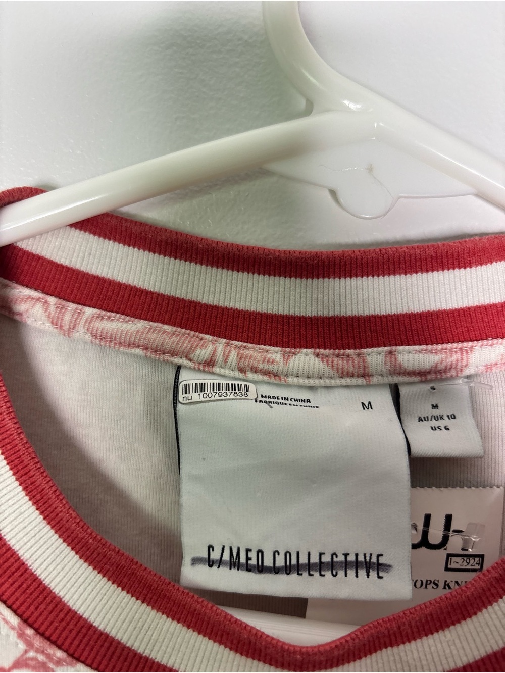 C/MEO Collective Rosebud Ringer Tee. Medium - Picture 3 of 4